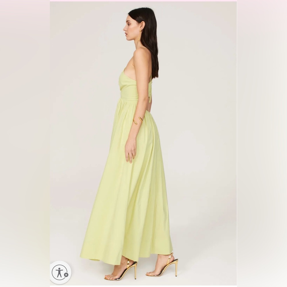 Line & Dot Strapless Light Green Dress